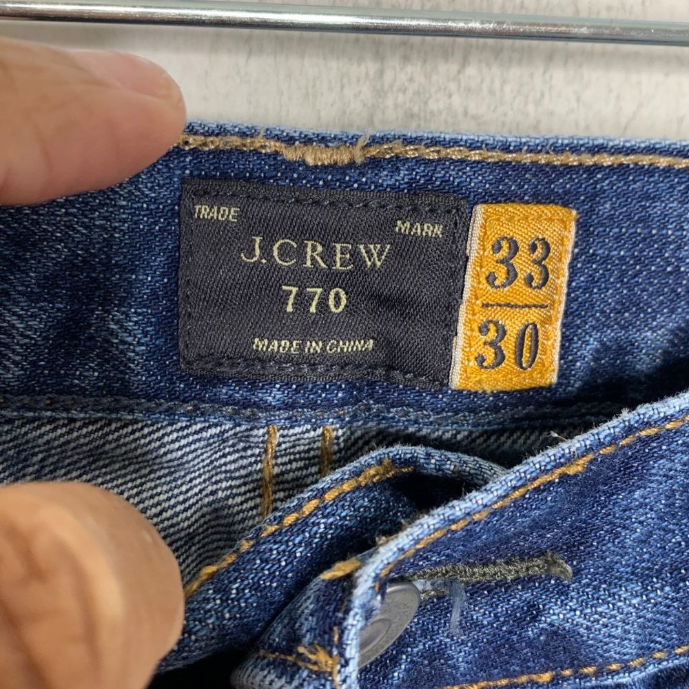 J.Crew 770 Blue Denim Straight Leg Jeans Size 33X30 - Picture 5 of 7